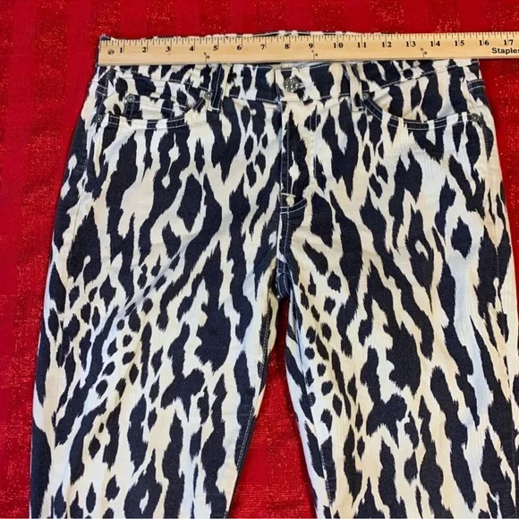 7 For All Mankind Animal Print Skinny Jeans, in Women's Size 30 - Picture 7 of 8